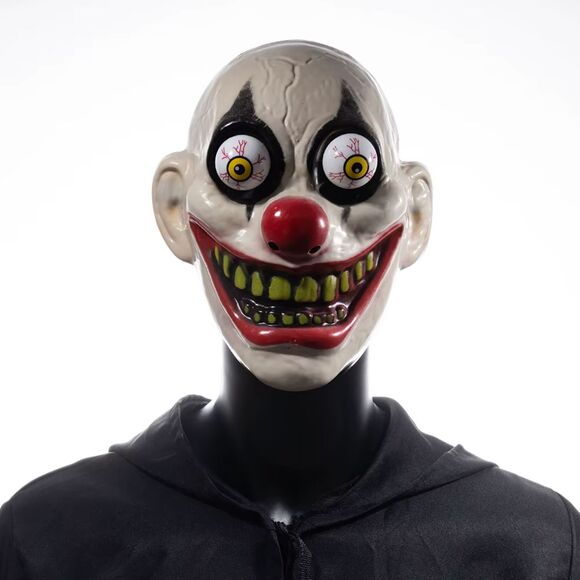 Googly Eye Clown Half Mask ONE SIZE FITS MOST - Picture 1 of 9